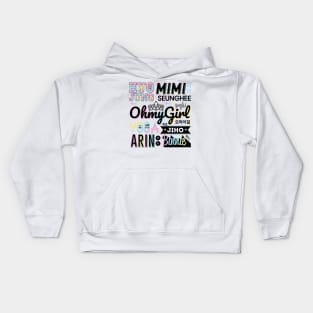 Oh My Girl Font Collage Kids Hoodie